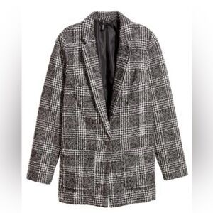 H&M Divided Plaid Blazer Coat